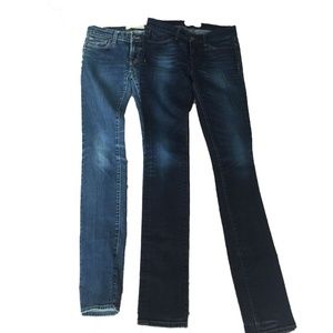 J Brand Women's Skinny Jeans - Light Blue and Dark Blue